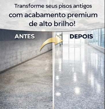 Revestimento de Piso Epóxi com Acabamento de Mármore de Alto Brilho + BRINDE HOJE 🔥Kit Ferramentas de Aplicação🔥