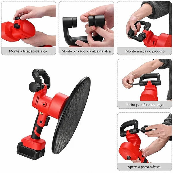 Desempenadeira Elétrica Profissional + BRINDE HOJE (4 Discos)