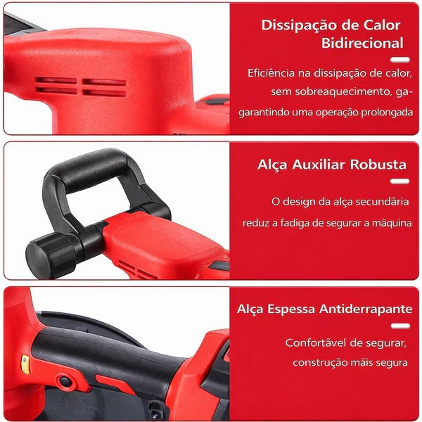 Desempenadeira Elétrica Profissional + BRINDE HOJE (4 Discos)