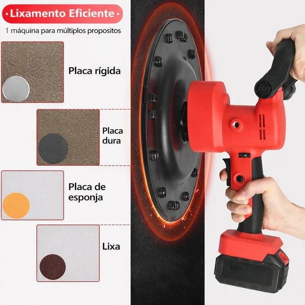 Desempenadeira Elétrica Profissional + BRINDE HOJE (4 Discos)