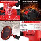 Desempenadeira Elétrica Profissional + BRINDE HOJE (4 Discos)