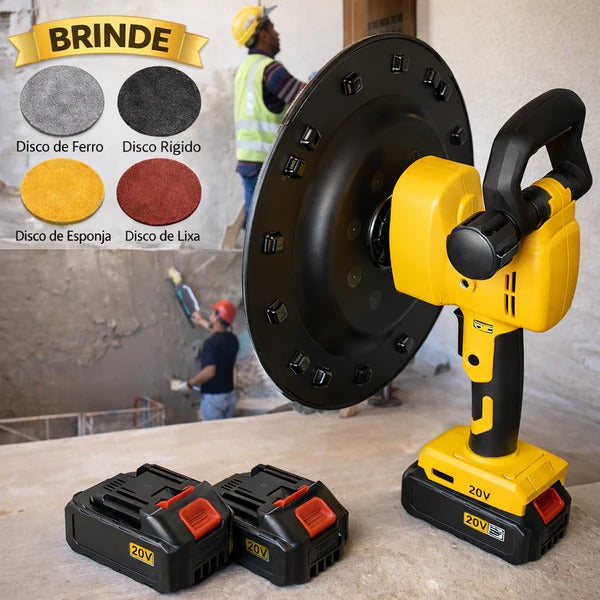 Desempenadeira Elétrica Profissional + BRINDE HOJE (4 Discos)